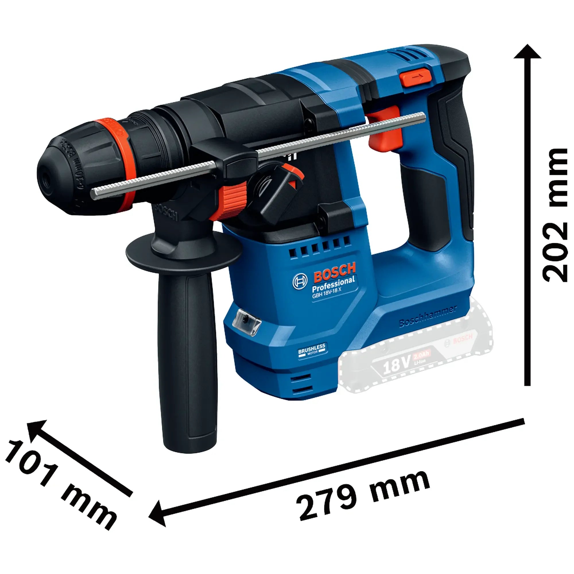 Martello Perforatore Bosch GBH 18V-18 X PRO 18V