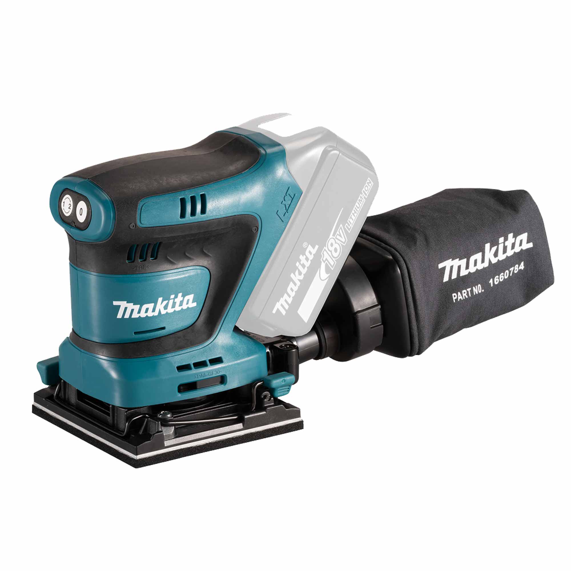 Levigatrice orbitale Makita DBO480ZJ 18V