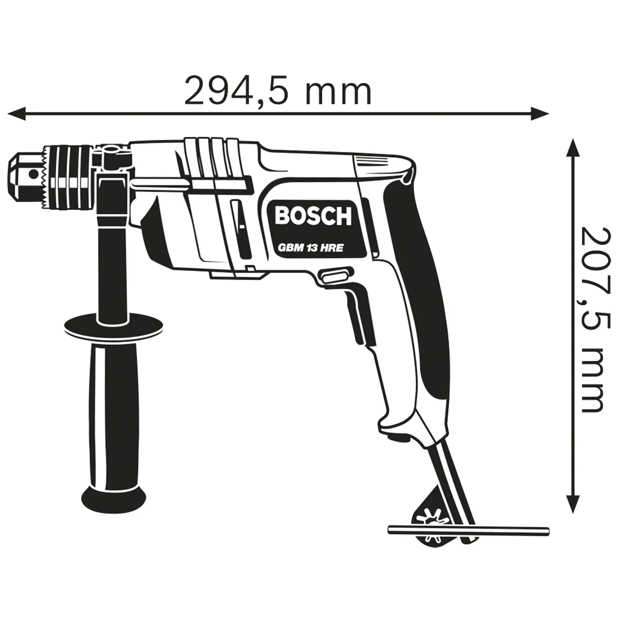 Trapano battente Bosch GBM 13 HRE 550W