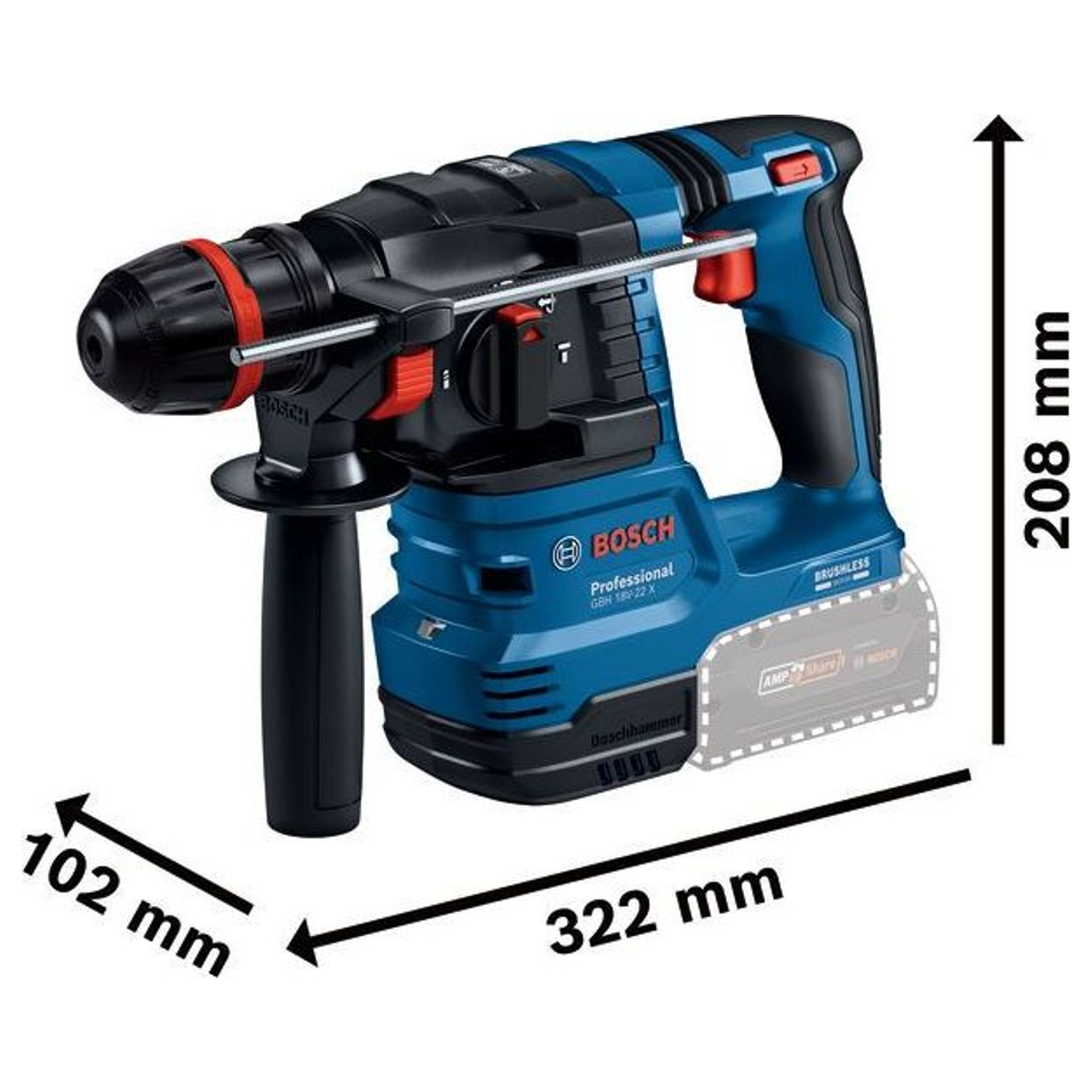 Martello Perforatore Bosch GBH 18V-22 X PRO 18V 4Ah