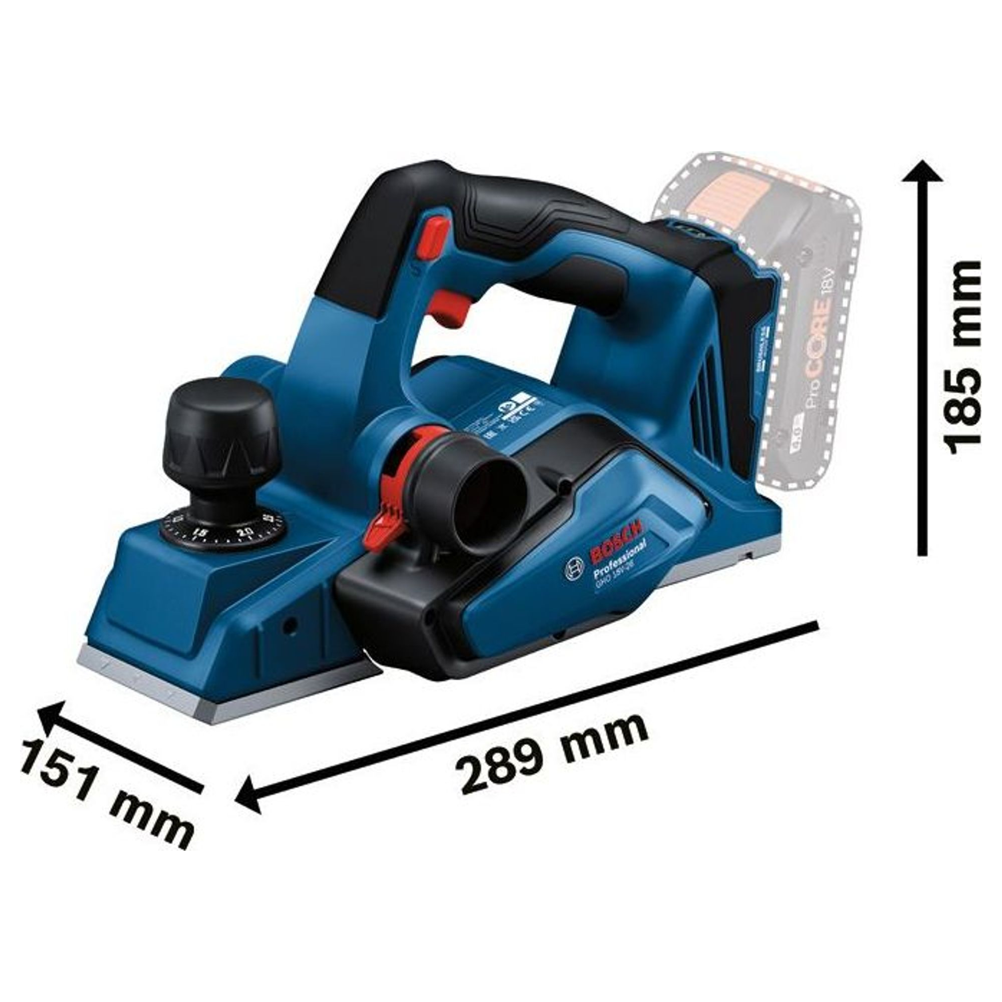 Pialletto Bosch GHO 18V-26 PRO 18V